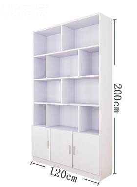 YBB简约书架柜米高 展书示柜酒 储物架 现代柜宽60 80 120cm大2容