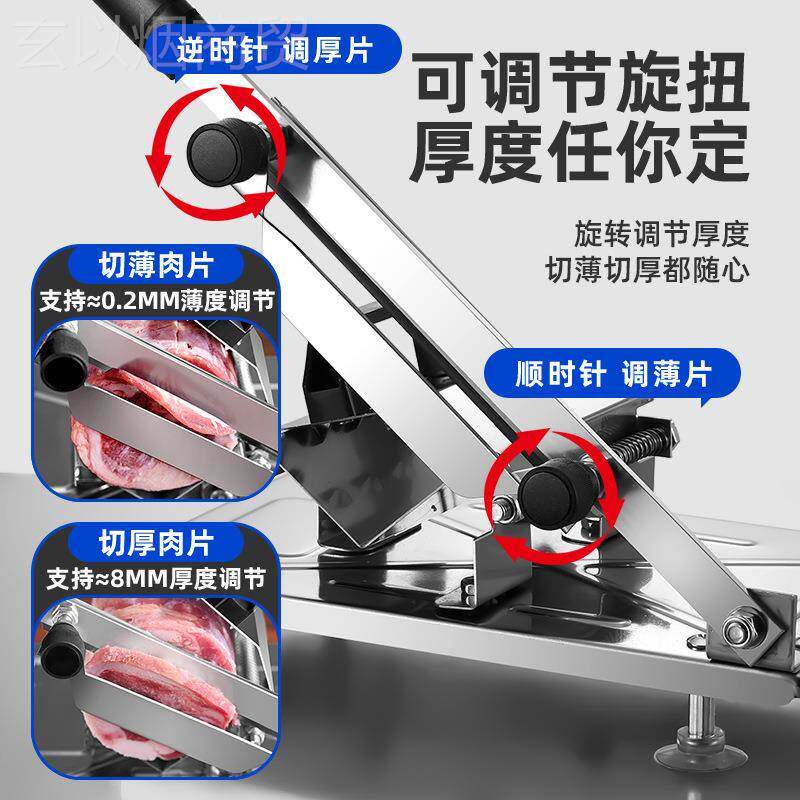 羊用肉卷切片机家用肉手动切XYY-66年糕刀冻肥牛肉卷切片机商羊刨