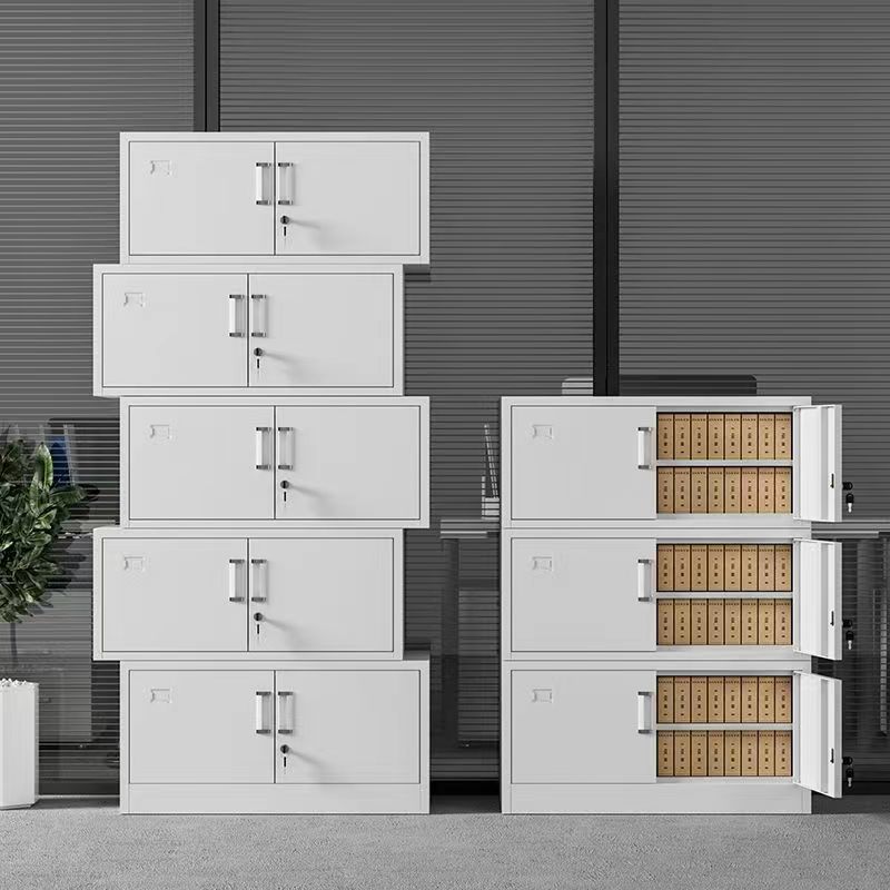 铁皮单节文件柜办公室分体五节档案柜会计凭证资料柜带锁储物柜子