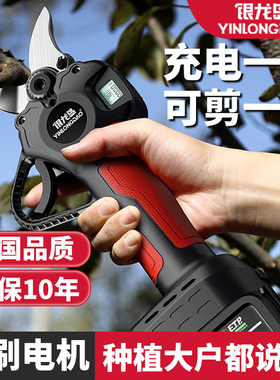 电动修枝剪锂电果树粗枝艺园充电式剪刀修剪树枝园林无刷修花剪子