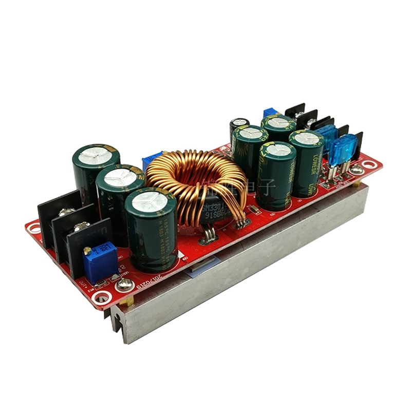 新款1200W大功率DC-DC升压恒压恒流可调车载充电电源模块