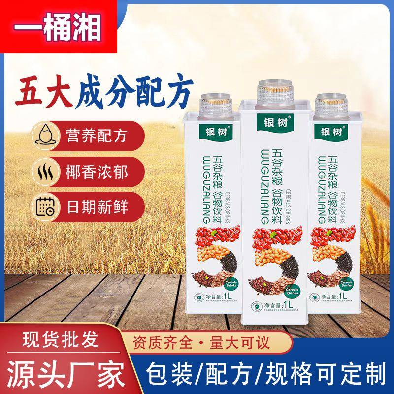 银树粗粮五谷杂粮整箱大瓶1L红豆营养组合果汁礼盒装低脂酒席饮料