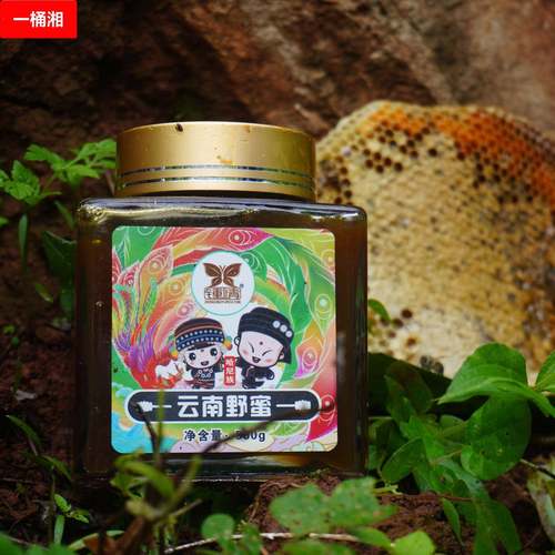 云南高原土蜂蜜农家木桶蜂巢养殖自产原蜜瓶装(500g/瓶)厂家