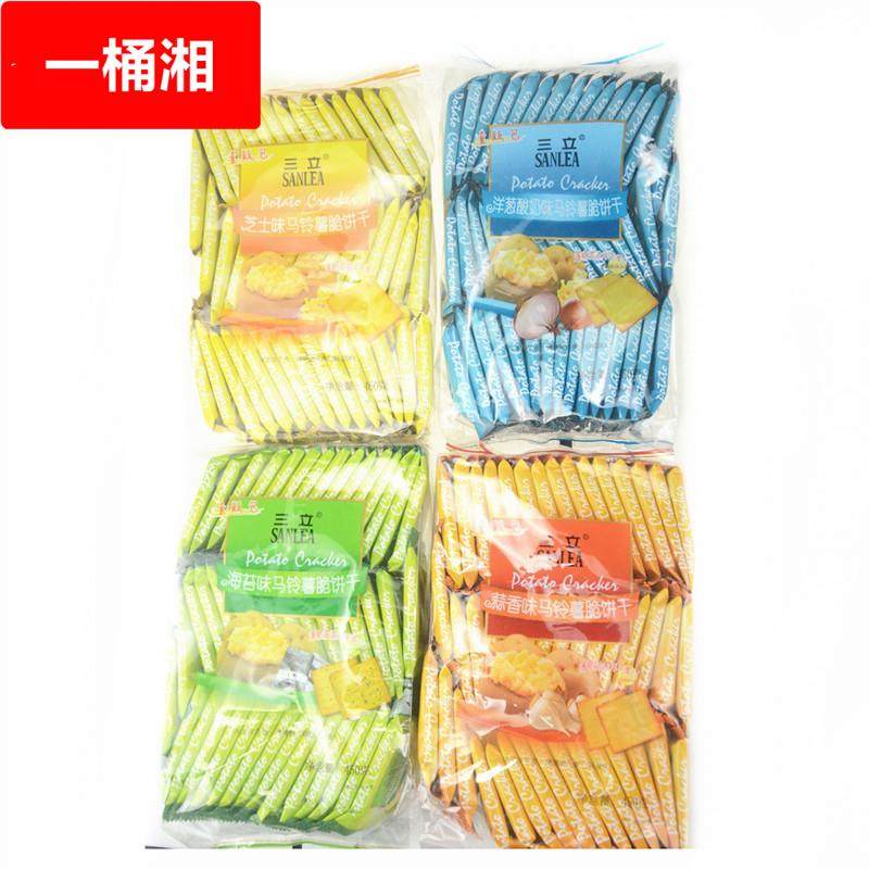 三立健康日志海苔味/蒜味/洋葱/起士味洋芋脆饼干450 整箱8包