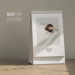 照片台历2025年创意简约办公桌面摆件ins广告年历定制小日历印刷