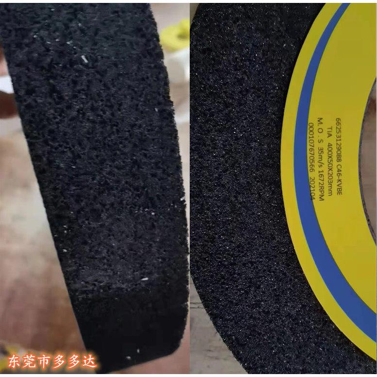 诺顿黑碳化硅大气孔砂轮350*40*127及400*50*203磨橡胶皮革钛合金