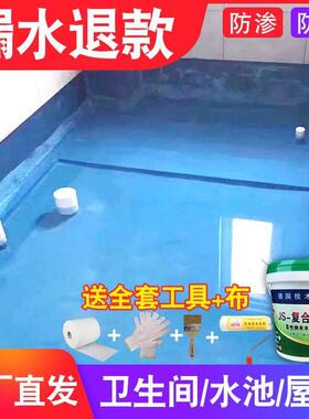 JS防水涂料胶屋顶化妆室厨房地下室鱼池内外墙柔韧性补漏堵漏材料