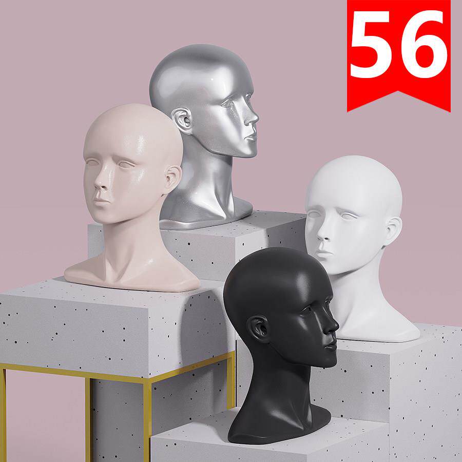 头围56cm头围玻璃钢头模树脂VR口罩帽子女士头模道具假人头模特头