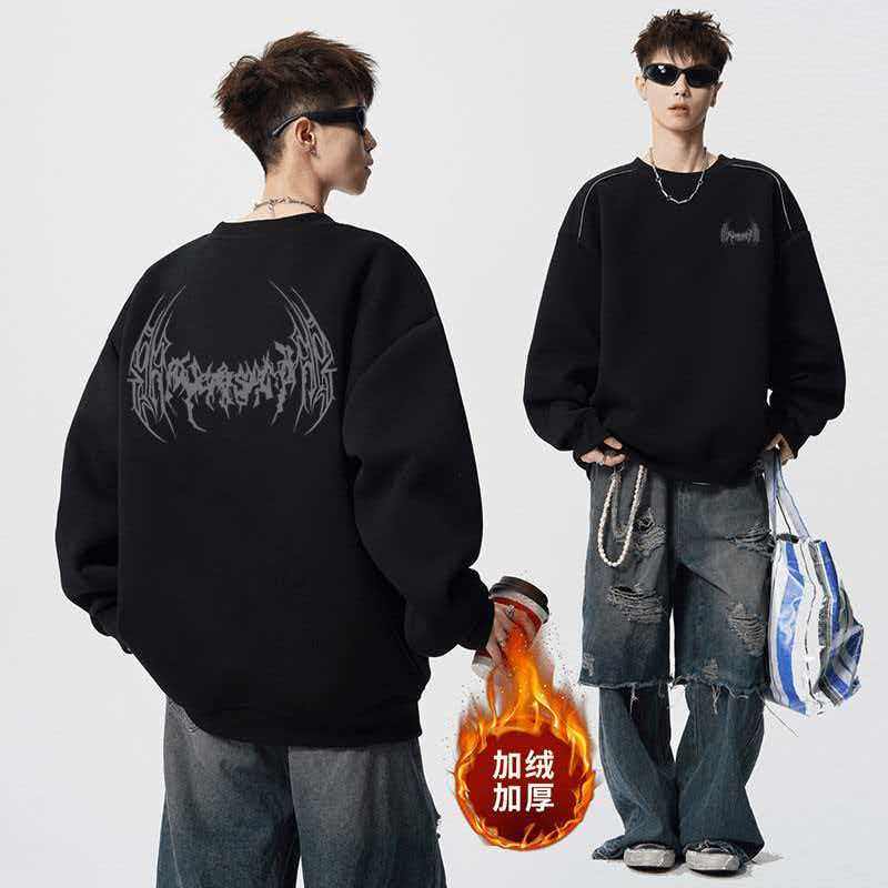 秋冬美式卫衣男生高级感潮牌爆款2025新款青少年宽松外套加绒加厚,男装,卫衣,淘宝优惠券,粉丝福利购,淘宝优惠卷