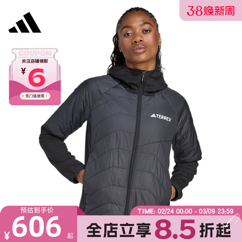 adidas阿迪达斯春季女子运动休闲棉服外套JC5180