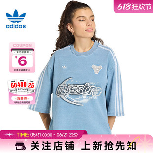 adidas阿迪达斯三叶草夏季女子运动休闲短袖T恤KZ5011