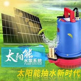 太阳能抽水泵小型家用12V光伏直流高扬程抽水机农用鱼缸潜水泵48V