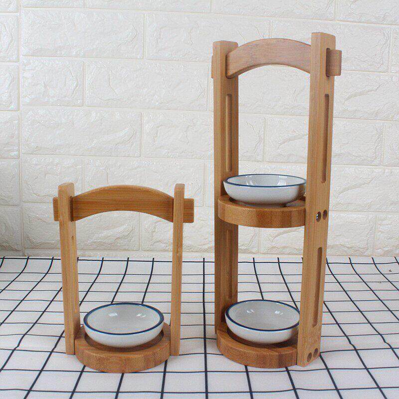 点心架小菜摆件展示架竹制特色私房菜餐具甜品架酒店会所冷菜摆盘