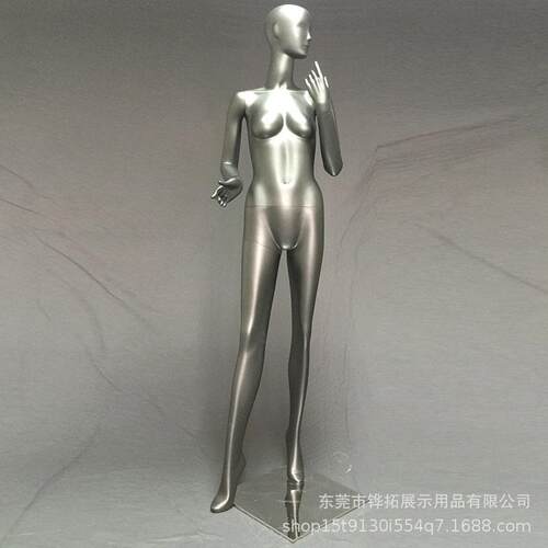 灰色女模特全身穿衣展示架站姿假人仿真人体模型橱窗陈列人台道具