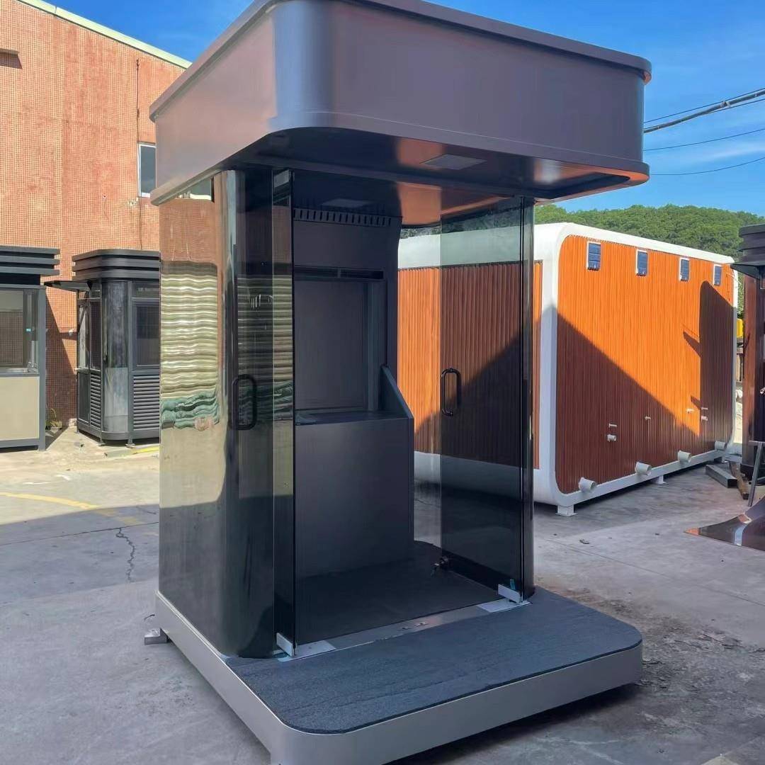 站岗亭小区门卫站台亭含税运圆形透明玻璃移动保安亭玻璃岗亭