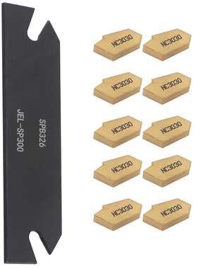 开槽切断工具 SPB326 26mm零件切断刀片 + 10X GTN-3 SP300刀片