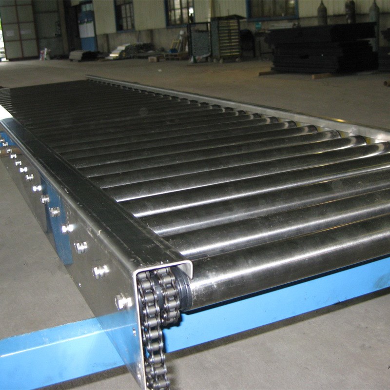 杭州动力链条滚筒输送机链传动辊筒机直道流水线地滚线 辊道机