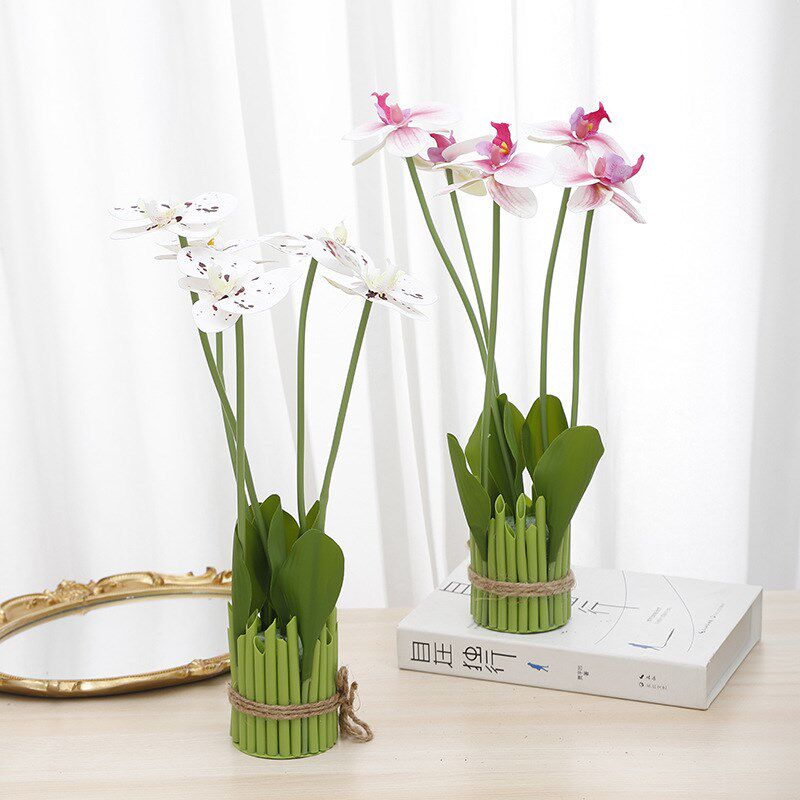 现货蝴蝶兰仿真花配件婚庆家居装饰拍摄摆件假花束仿真花装饰配件