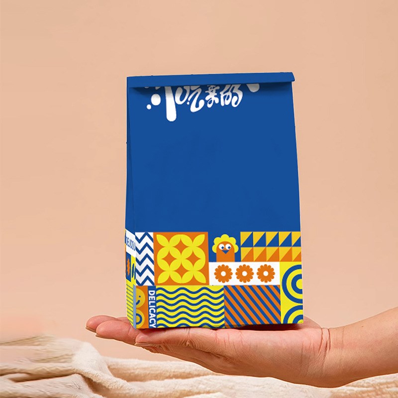 两种材质方底袋 升级款锡纸袋保温防油 通用款方底外卖打包袋