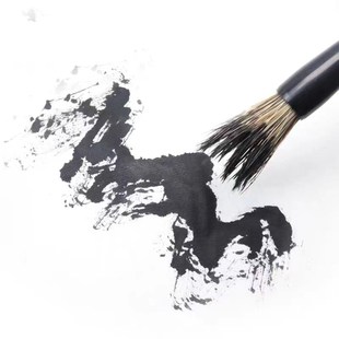 空心猪鬃点子笔特硬毫高弹性点树曾刚写意彩墨山水画专用点子毛笔