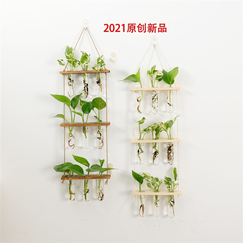 壁挂墙面水培玻璃试管花瓶高硼硅试管