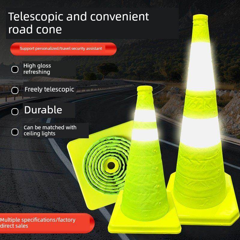 伸缩路锥 荧光绿反光锥停车汽车交通应急轻便警示路障可折叠锥筒,五金/工具,路锥/方锥/反光锥,淘宝优惠券,粉丝福利购,淘宝优惠卷