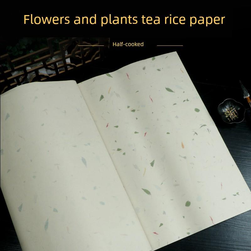 安徽豫县红花茶宣纸加厚彷古半生书法作品纸小楷书199.8cm展展