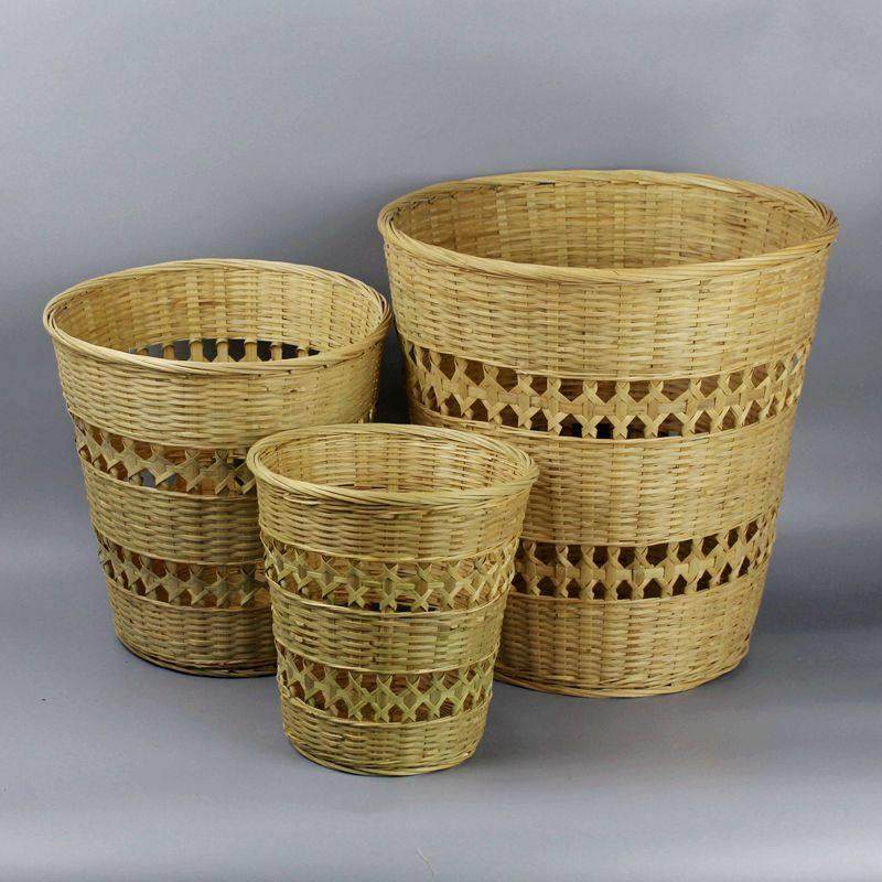 手工竹编筐竹篓子灯罩办公家用收纳垃圾篓废纸垃圾桶水果竹篮优质,特色手工艺,竹编/竹雕,淘宝优惠券,粉丝福利购,淘宝优惠卷