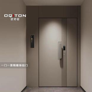 铸铝入户门定制别墅双开大门商品房智能防盗精雕子母防爆一门一景