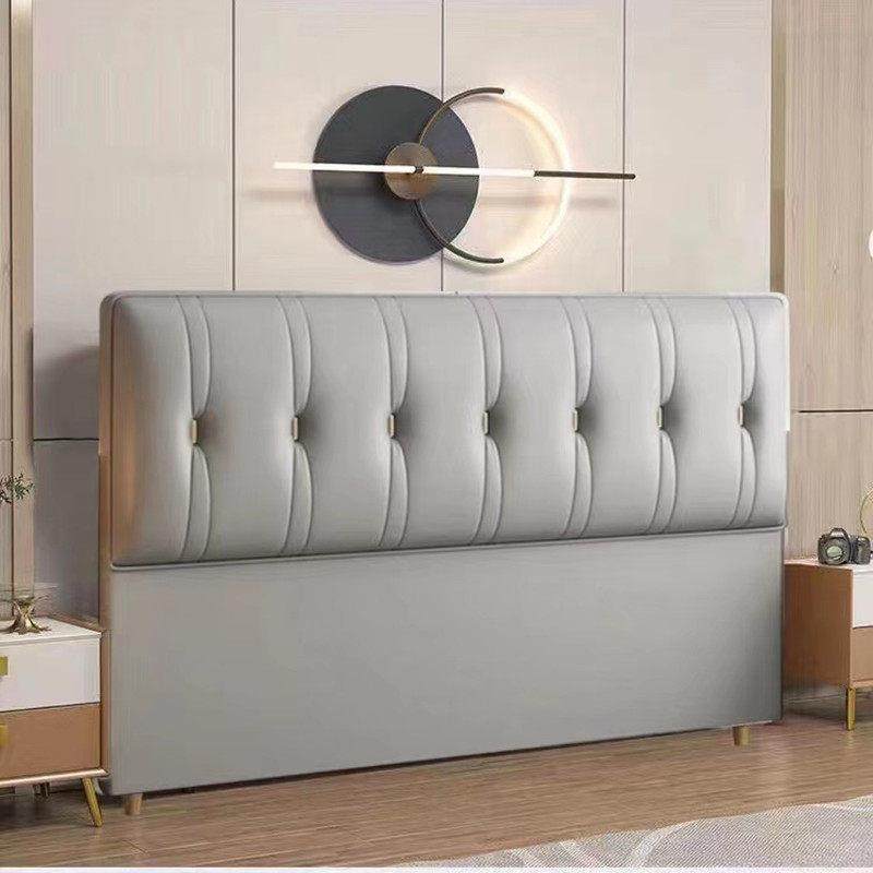 新款2025单买卖实木软包床头靠背板简约现代超薄落地公主1.8床屏