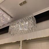 星光米洛长方形饭厅灯现代简约大气卧室吸顶客厅灯进口水晶吊灯饰