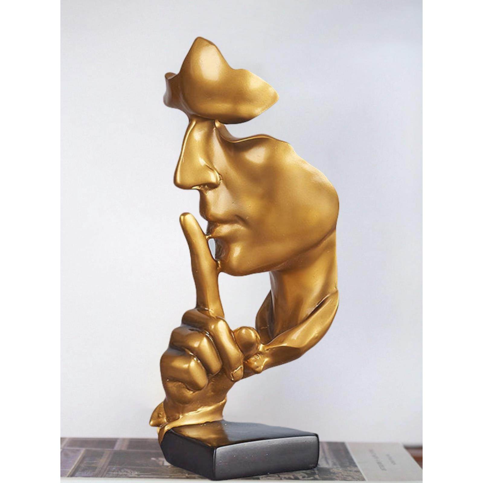 沉默是金家居客厅酒柜电视柜办公室桌面书柜装饰抽象艺术树脂摆件,家居饰品,装饰摆件,淘宝优惠券,粉丝福利购,淘宝优惠卷