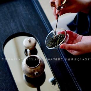 【 朝露 珠玉茶则】玻璃手工茶则功夫茶具高档家用茶荷茶道零配