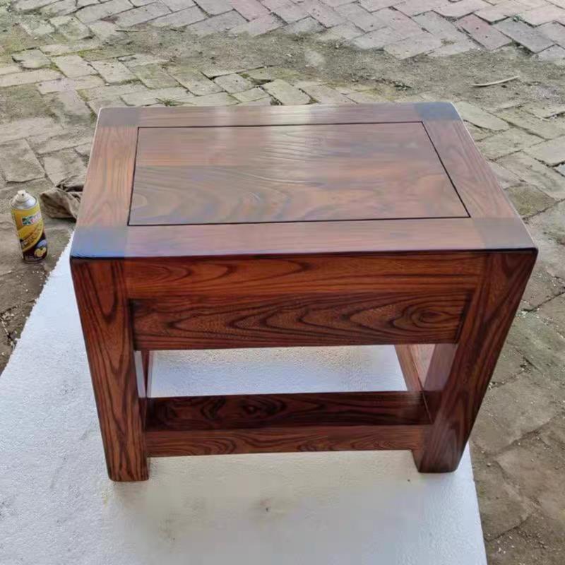 家用老榆木茶几 实木茶桌长方形桌子 简约矮桌客厅喝茶水