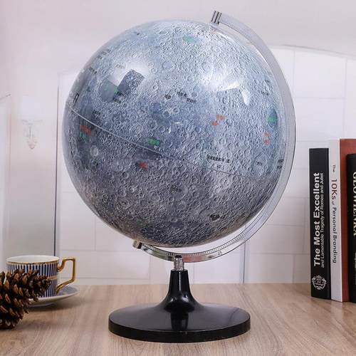 志诚32cm高清初高中学生月球仪 教学仪器 学习用品 月球模型大号