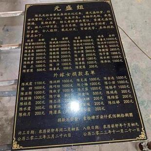 江西石刻字定制芳名榜祠堂功德碑门牌匾墓碑工程竣工标志识牌