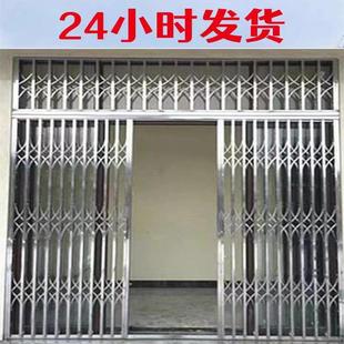 202/304不锈钢防盗拉闸门伸缩推拉闸门栏栅门防护闸不锈钢拉闸门