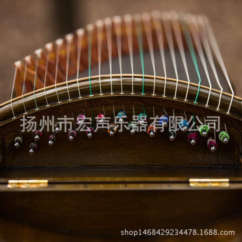 楠木九龙实木金丝楠深雕演奏级复古仿唐古筝扬州产地深雕工艺