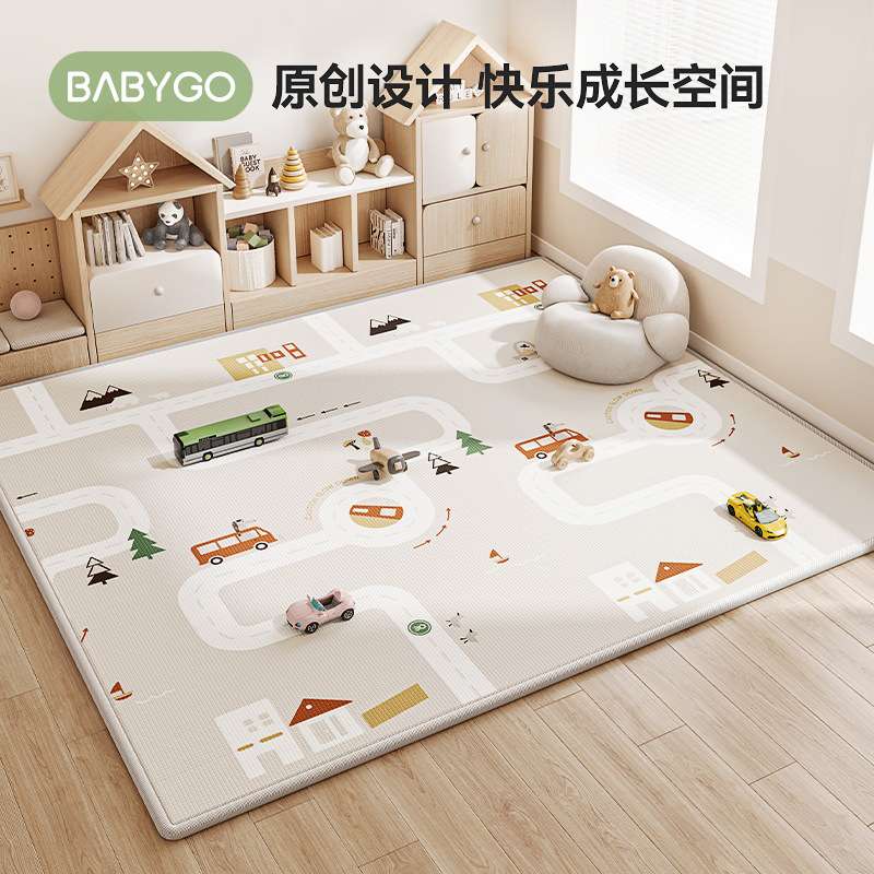 BABYGO宝宝爬行垫加厚无味整体垫婴儿客厅地垫xpe整张儿童爬爬垫