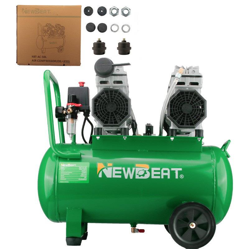 热卖静音无油空压机850W小型大功率空气压缩机木工喷漆打气泵