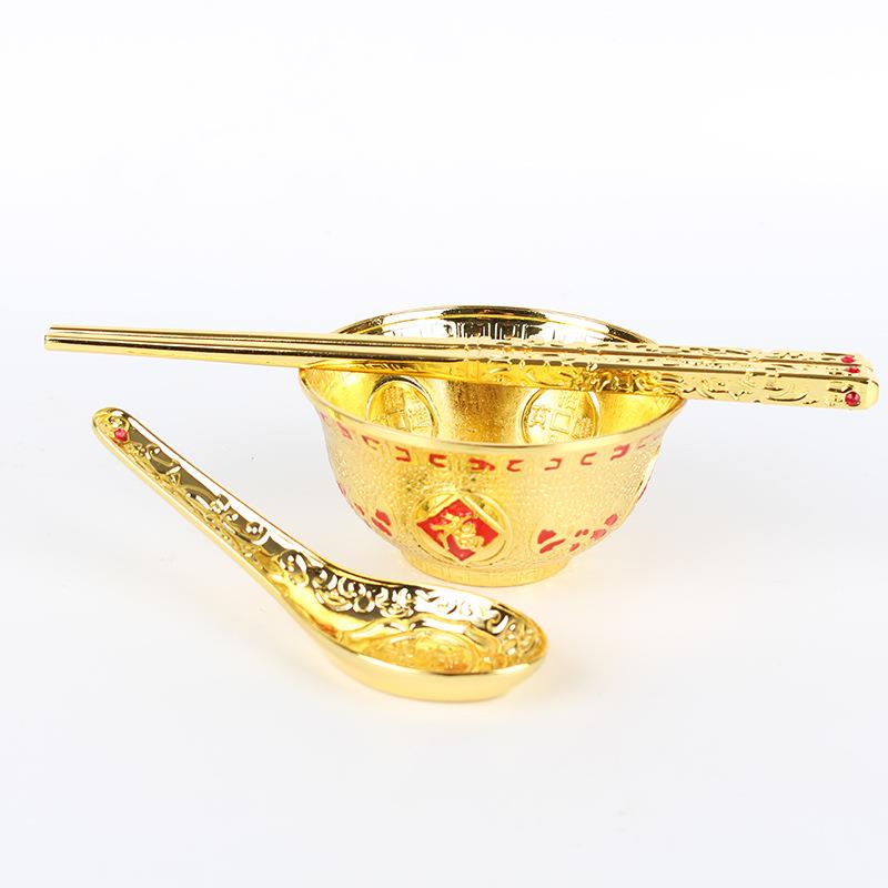 合金餐具合金碗勺筷子摆件家居用品金属工艺品直销