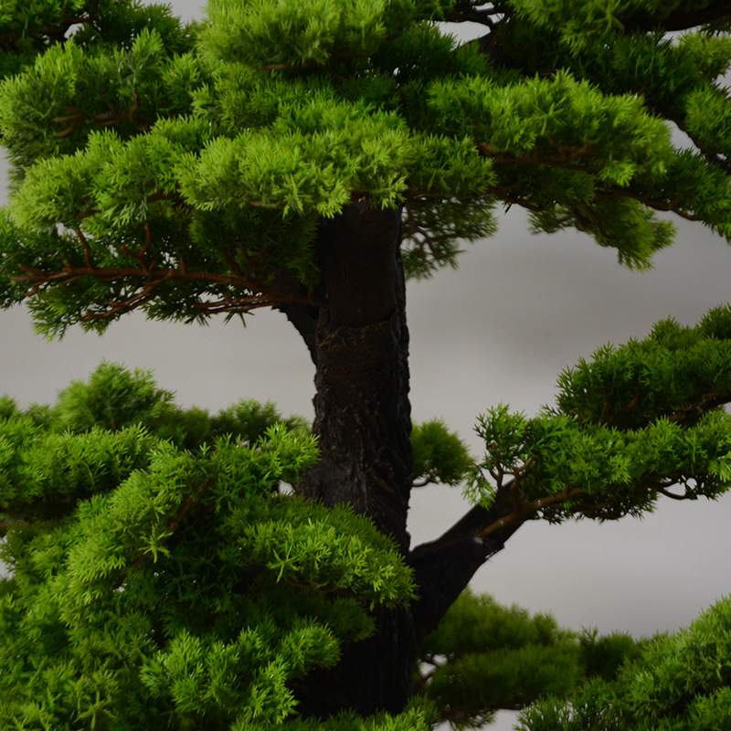 仿真绿植松树 办公室植物摆件盆栽盆景迎客松 人造景观仿真松树