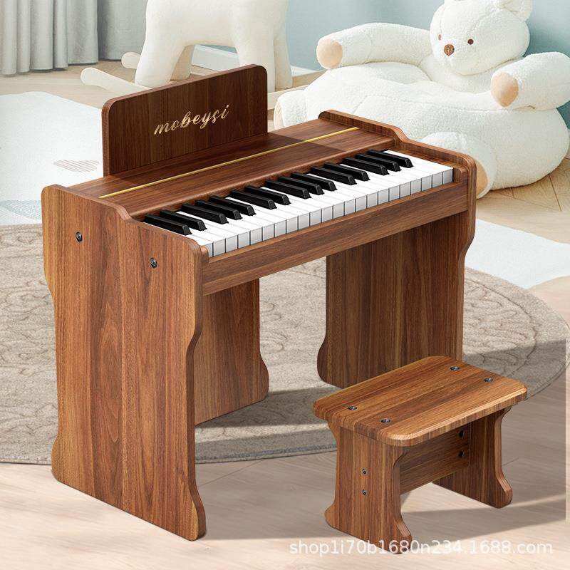 实力工厂木质儿童钢琴电子琴可弹奏初学者小女孩男宝宝玩具37键25