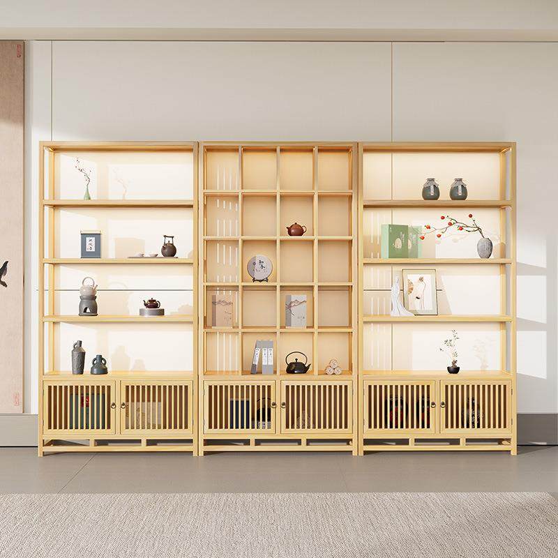 紫砂壶摆放架茶室布置新中式实木博古架放茶具的架子茶架茶壶架子