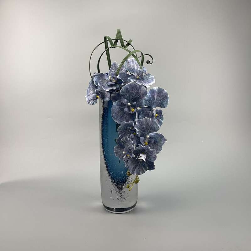 现代轻奢仿真花简约花瓶插花售楼部玄关软装样板间假花艺盆景摆件
