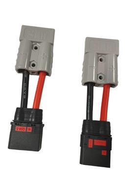 50A120A电动车插头转换QS8QS10电动车电池充电线大功率线