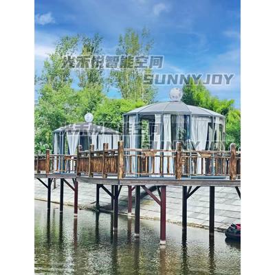 【光禾悦·极光】旋转星空房圆形星空屋铝合金移动民宿玻璃阳光房