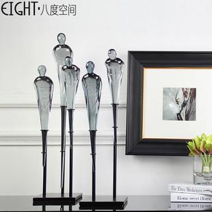 现代极简轻奢电视柜接待台玄关柜雕塑摆件室内装饰品办公室陈设品