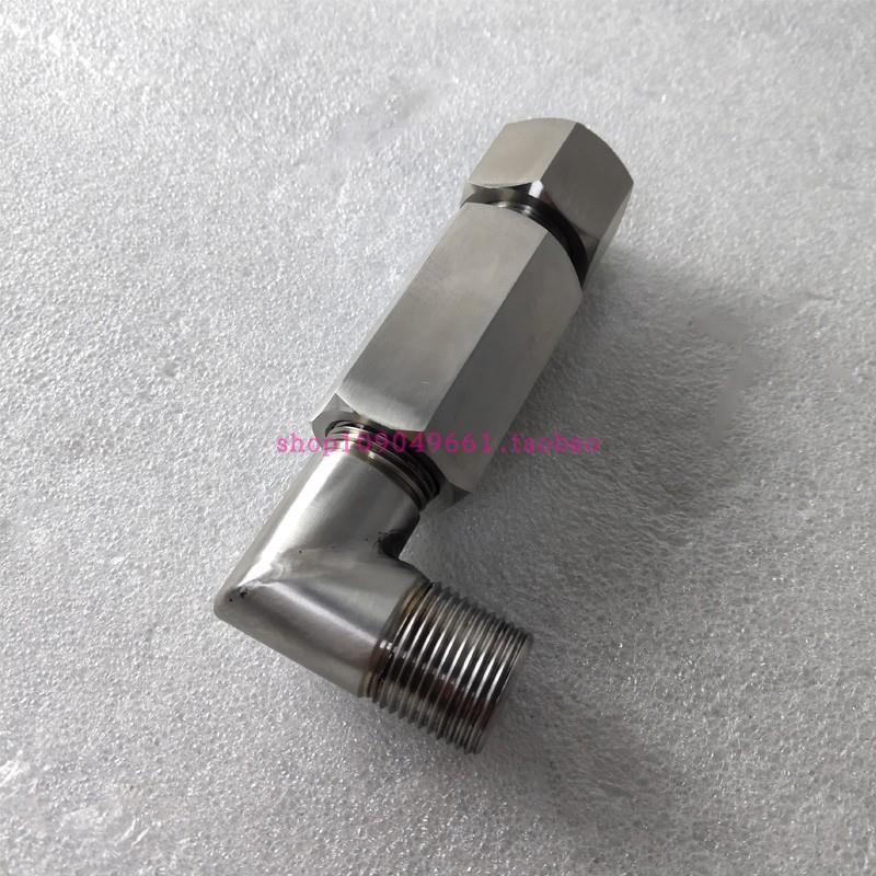 压力直角90℃转接头L型不锈钢压力表压力泵校验台现场安装转接头