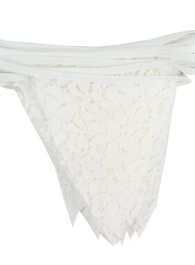 10米混色花卉白色蕾丝三角串旗帐篷旗拍照背景婚庆活动会场布置